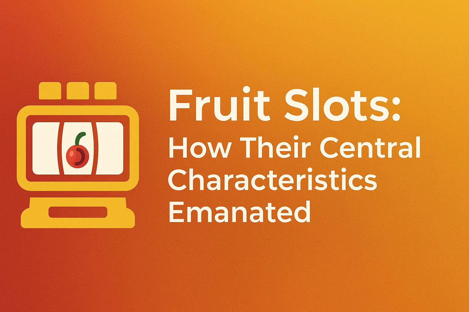 Fruit Slots: How Their Central Characteristics Emanated